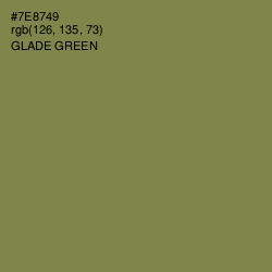 #7E8749 - Glade Green Color Image